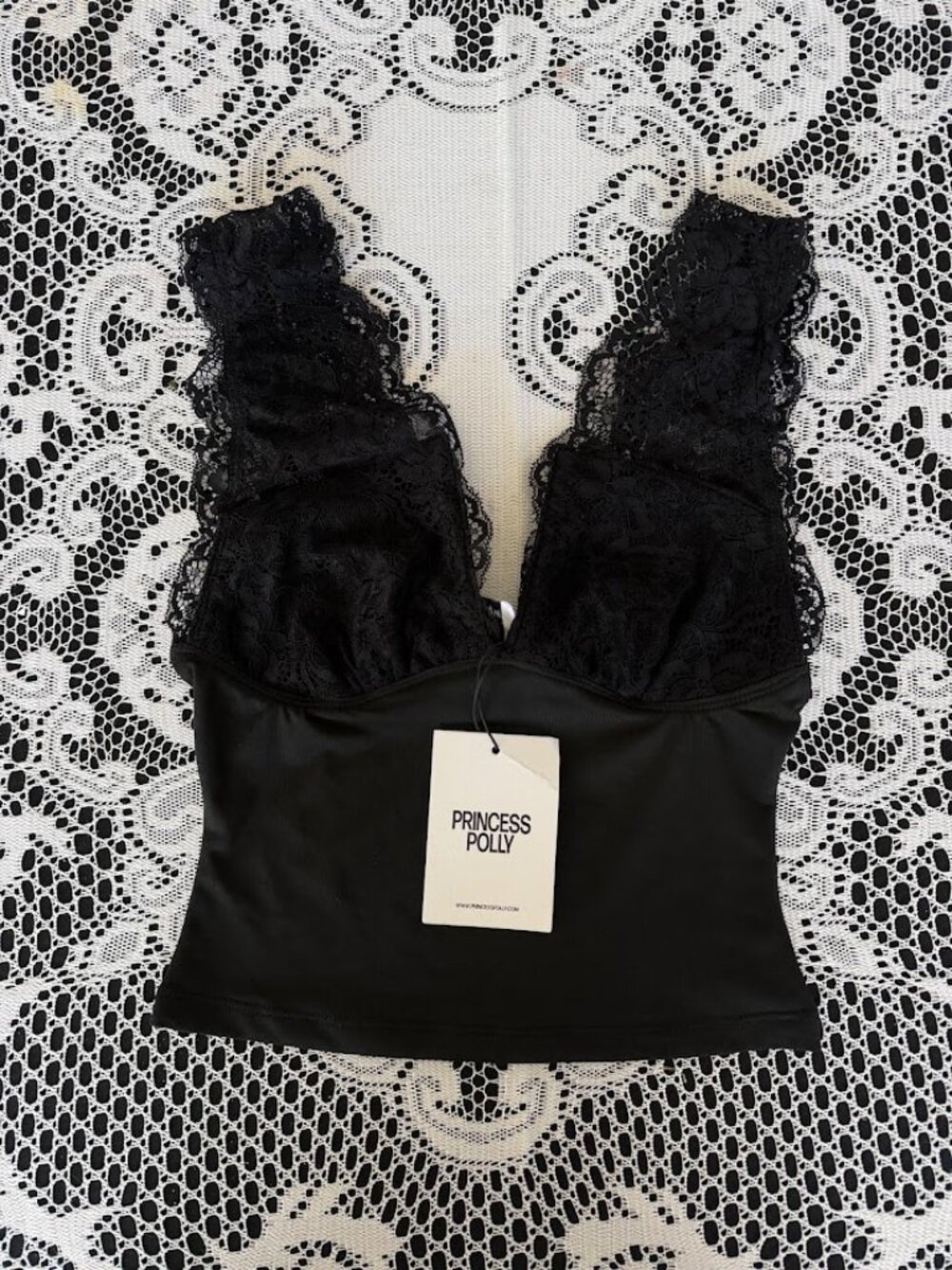 NWT Princess Polly Typha Top in Black - Size 2